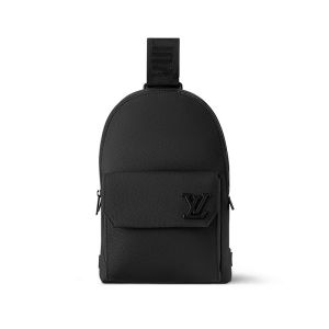 Louis Vuitton Pilot Slingbag In LV Aerogram Calfskin M23736 Black