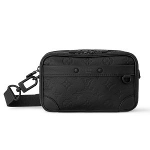 Louis Vuitton Alpha Wearable Wallet In Monogram Shadow Leather M82544 Black