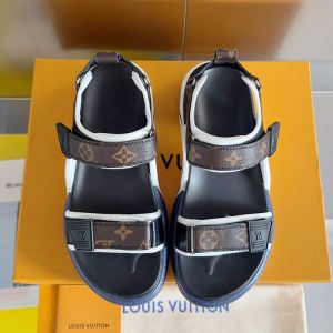 Louis Vuitton Archlight Sandals Women Monogram Leather Blue