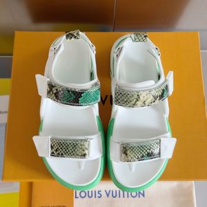 Louis Vuitton Archlight Sandals Women Snakes Skin Green