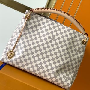 Louis Vuitton Artsy MM Tote In Damier Azur Canvas N411741 White