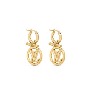 Louis Vuitton Baby Louise Earrings In Metal M00613 Gold