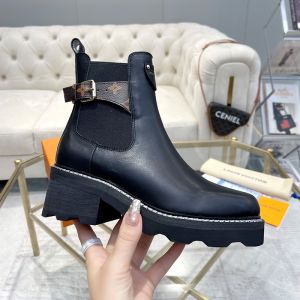 Louis Vuitton LV Beaubourg Chelsea Boots Women Calf Leather Black