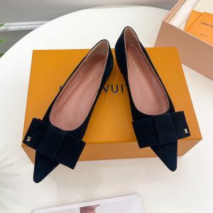 Louis Vuitton Blossom Flat Ballerinas Women Suede Black