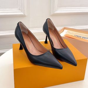 Louis Vuitton Blossom Pumps Women Calf Leather Black