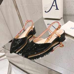 Louis Vuitton Blossom Slingback Flat Ballerinas Women Patent Leather 1ACD1F Black