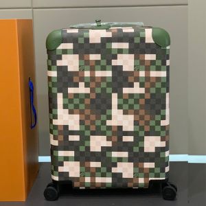 Louis Vuitton Horizon 55 Luggage In Damoflage Canvas Green