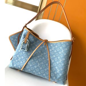 Louis Vuitton CarryAll GM Bag In Monogram Denim M11463 Sky Blue