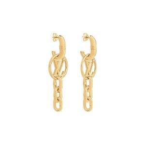 Louis Vuitton LV Chain-It Earrings In Metal Gold