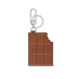 Louis Vuitton LV Chocolate Keyring In Monogram Leather M01478 Brown