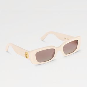 Louis Vuitton LV Circle Cat Eye Sunglasses In Acetate Z2409W Beige