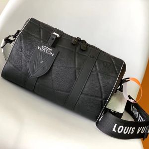 Louis Vuitton City Keepall Travel Bag In FIFA Taurillon Leather M21543 Black