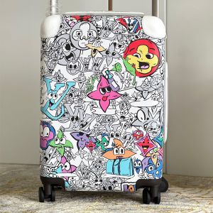 Louis Vuitton Horizon 55 Luggage In Monogram Comics Canvas M10141 White