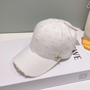 Louis Vuitton LV Filigram Baseball Cap In Monogram Embroidery Cotton White