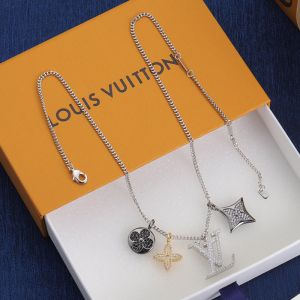 Louis Vuitton LV Instinct Necklace In Metal with Crystals M00521 Silver