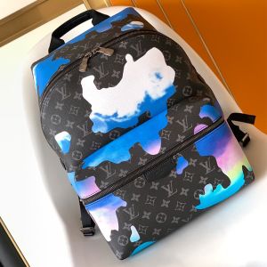 Louis Vuitton Discovery Backpack In Monogram Sunrise Canvas M21429 Black/Blue