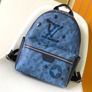 Louis Vuitton Discovery Backpack In Monogram Aquagarden Canvas M22519 Blue