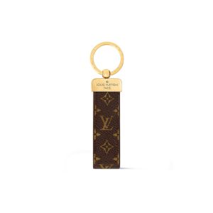 Louis Vuitton Dragonne Keyring In Monogram Leather M65221 Brown