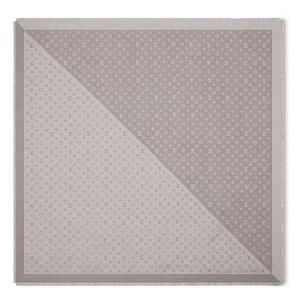 Louis Vuitton Duogram Shawl 140 In Silk M79595 Light Grey