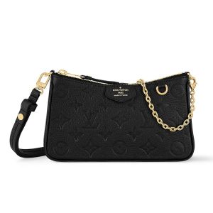 Louis Vuitton Easy Pouch On Strap In Monogram Empreinte Leather M80349 Black