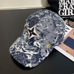 Louis Vuitton LV Day Baseball Cap In Graffiti Cotton Blue