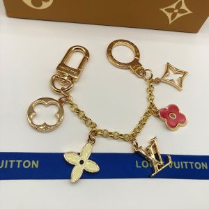 Louis Vuitton Fleur De Charm Chain Keyring In Metal M01413 Gold