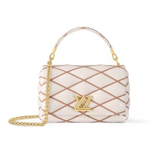 Louis Vuitton GO-14 MM Handbag In Lambskin M25060 Beige