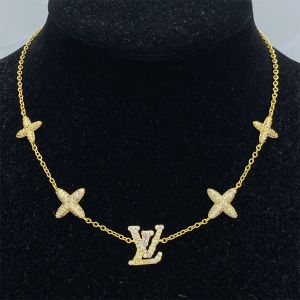 Louis Vuitton LV Iconic Necklace In Metal with Crystals M01480 Gold