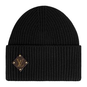 Louis Vuitton LV Patch Beanie In Wool Black