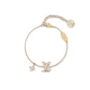 Louis Vuitton LV Iconic Bracelet In Metal with Enamel M1008A Gold/Pink