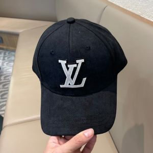 Louis Vuitton LV Signature Baseball Cap In Cotton Black