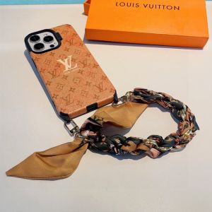 Louis Vuitton iPhone Case In LV Monogram with Wristlet Brown