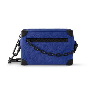 Louis Vuitton Mini Soft Trunk Bag In Taurillon Monogram Leather M82558 Blue