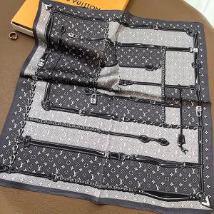 Louis Vuitton Monogram Confidential Square 50 Scarf In Silk Grey