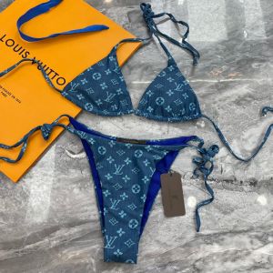 Louis Vuitton Bikini In Distressed Monogram Blue