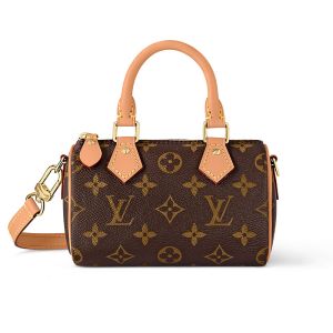 Louis Vuitton Nano Speedy Boston Bag In Monogram Canvas M81085 Brown