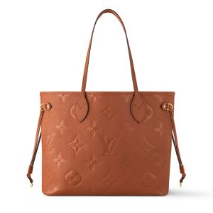 Louis Vuitton Neverfull MM Tote In Monogram Empreinte Leather M12605 Brown