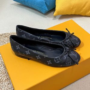 Louis Vuitton Nina Flat Ballerinas Women Monogram Leather Black