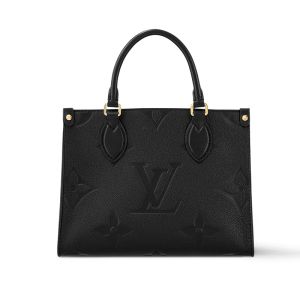 Louis Vuitton OnTheGo PM Tote In Monogram Empreinte Leather M45653 Black