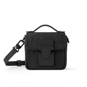 Louis Vuitton Pico S-Lock Messenger In Taurillon Monogram Leather M83148 Black