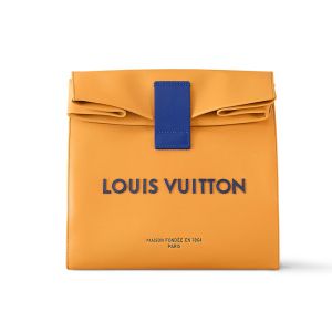 Louis Vuitton Sandwich Bag In Louis Vuitton Lettering Leather M24578 Brown