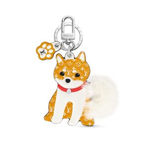 Louis Vuitton LV Shiba Keyring In Monogram Leather M01199 Yellow