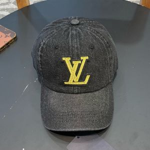 Louis Vuitton LV Signature Baseball Cap In Denim Black