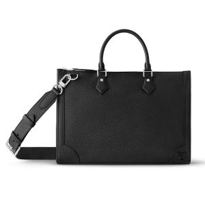 Louis Vuitton Slim Briefcase In Taiga Leather M30810 Black