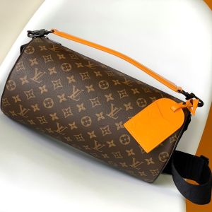 Louis Vuitton Soft Polochon MM Bag In Monogram Canvas M46691 Brown