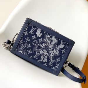 Louis Vuitton Soft Trunk Bag In Monogram Tapestry Canvas M57283 Navy Blue