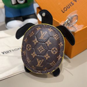 Louis Vuitton LV Turtle Pouch Bag Charm In Monogram Canvas M01471 Black