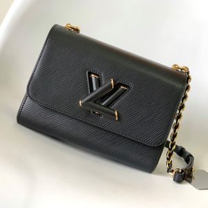 Louis Vuitton Twist MM Chain Bag In Epi Grained Leather M57517 Black