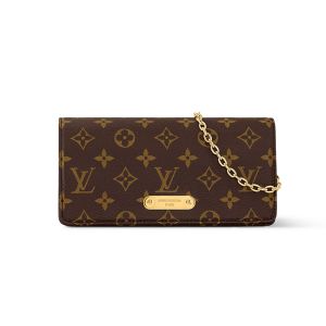 Louis Vuitton Lily Wallet On Chain In Monogram Canvas M82509 Brown