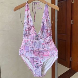 Louis Vuitton Halterneck Swimsuit In Monogram Travel Kit Purple